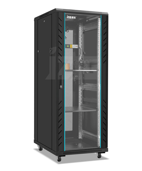 黑色玻璃門32U網(wǎng)絡機柜