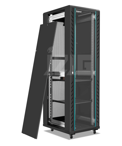 黑色玻璃門42U標(biāo)準(zhǔn)機柜